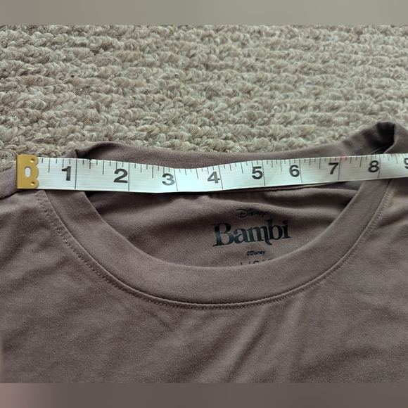 Disney Bambi 'Dreamer' Women's LARGE Tan Graphic T-Shirt - Picture 7 of 11